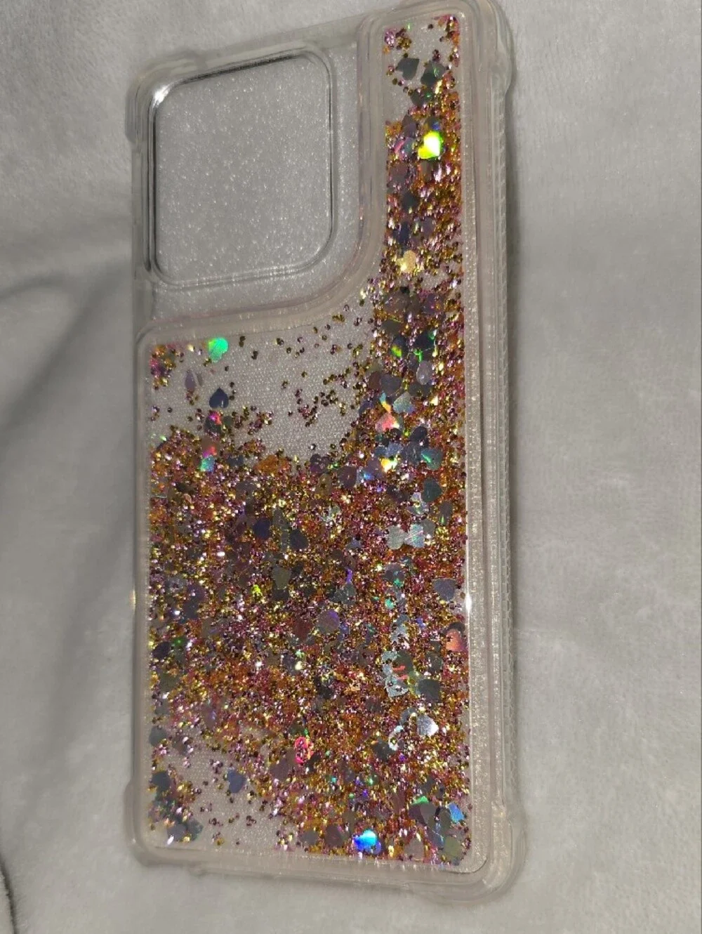 Motorola Moto G Stylus 2025 Clear Liquid Glitter Phone Case Holographic Sparkle